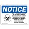 Signmission OSHA Notice Sign, 7" H, Rigid Plastic, Using A Generator Indoors Will Sign With Symbol, Landscape OS-NS-P-710-L-18840 - alternate 1